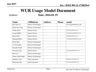 IEEE 802.11-17/0029r4 WUR Usage Model Document