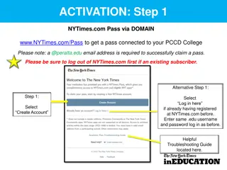 Guide to Activating and Accessing NYTimes.com Pass for PCCD College Students