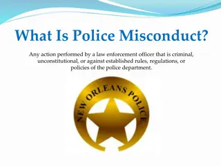 Police Misconduct: Reporting and Investigation Process