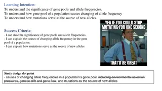 Gene Pools, Allele Frequencies, and Mutations in Population Genetics