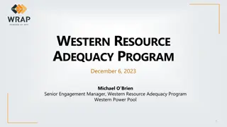 Western Resource Adequacy Program Overview