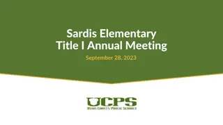 Sardis Elementary Title I Annual Meeting Overview