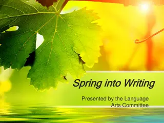 Spring into Writing: Enhancing Writing Skills for Children