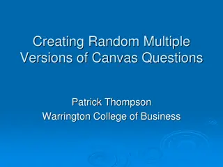 Creating Random Versions of Canvas Questions for Online Proctored Exams