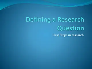 Navigating Research: From Topic to Question