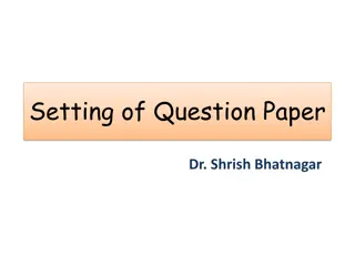 Attributes of Good Question Design in Test Papers