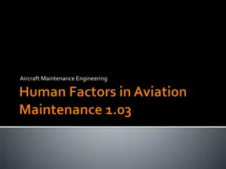 Insights into Aircraft Maintenance Engineering and Human Factors in Aviation