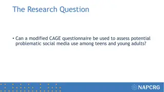 Assessing Problematic Social Media Use Among Teens and Young Adults Using a Modified CAGE Questionnaire