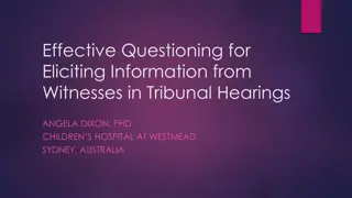 Effective Questioning Techniques in Tribunal Hearings