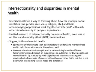 Intersectionality and Disparities in Mental Health: Understanding the Complex Interplay