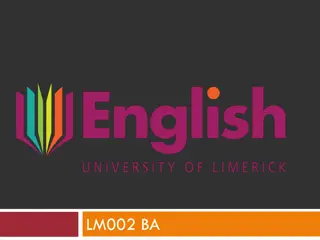 Study English Programme at UL: Literature, Analysis, and Context