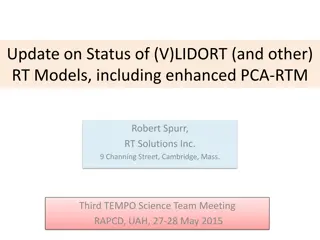 Overview of V*LIDORT and Other Radiative Transfer Models by Robert Spurr