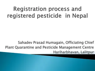 Procedures and Management of Pesticide Registration in Nepal