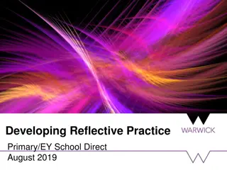 Developing Reflective Practice in Primary/EY School Direct - August 2019