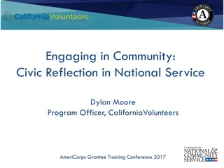 Civic Reflection in National Service - AmeriCorps Grantee Training Conference