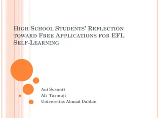 High School Students' Reflection on Free EFL Self-Learning Apps