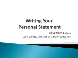 Crafting an Effective Personal Statement for Your Application