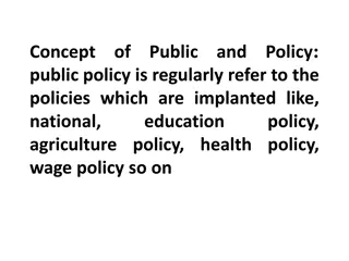 Public Policy: Concepts and Notions