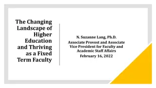 The Changing Landscape of Higher Education and Faculty Trends