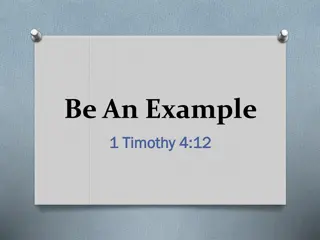 Power Of Being a Good Example According to 1 Timothy 4:12