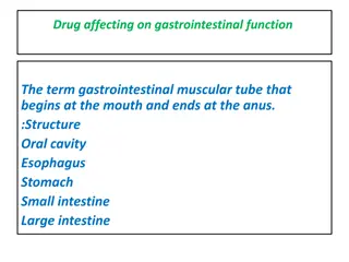 Gastrointestinal Function and Its Regulation by Drugs