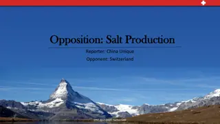 Innovative Salt Extraction Methods and Quality Assessment Report