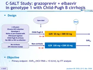 Study on Grazoprevir and Elbasvir in Genotype 1 with Child-Pugh B Cirrhosis