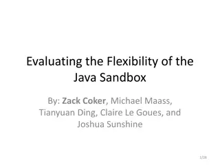 Java Sandbox Flexibility and Usage