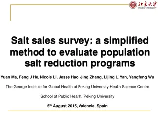 Evaluating Salt Reduction Programs Through Sales Surveys