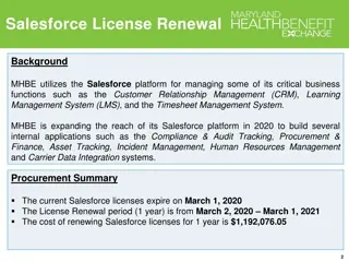 Salesforce License Renewal and Procurement Process Overview