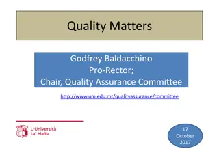 Quality Assurance and Evaluation Practices at University of Malta