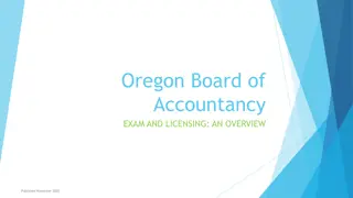 Overview of Oregon Board of Accountancy Exam and Licensing