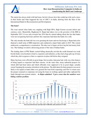 How Asset Reconstruction Companies in India are transforming the Bad Loans