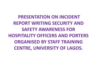 Essential Guidelines for Incident Report Writing & Security Awareness in Hospitality at University of Lagos