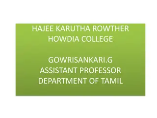 Linguistics Studies at Hajee Karutha Rowther Howdia College