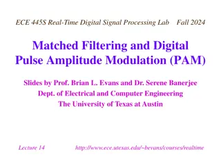 Real-Time Digital Signal Processing Lab: Matched Filtering and Digital Pulse Amplitude Modulation