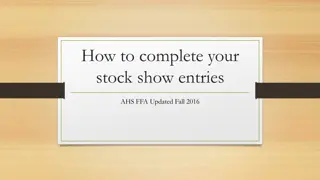 Guide to Completing Stock Show Entries for AHS FFA Students