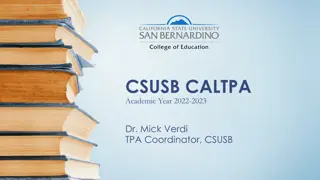 CalTPA: A Guide for Teacher Candidates at CSUSB