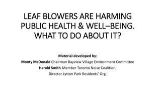 Addressing the Harmful Impact of Gas-Powered Leaf Blowers on Public Health