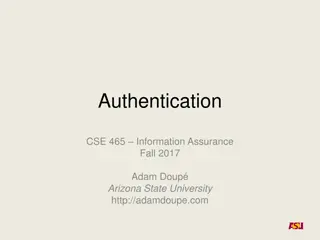 Authentication and Authorization in Information Assurance