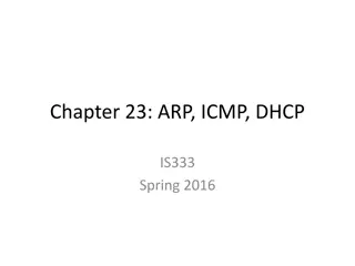 ARP, ICMP, and DHCP in TCP/IP Protocol Stack