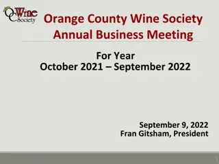 Orange County Wine Society Annual Business Meeting Highlights