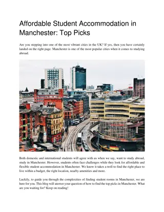 Affordable Student Accommodation in Manchester_ Top Picks