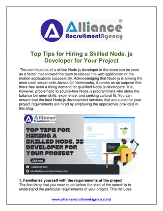Top Tips for Hiring a Skilled Node. js Developer for Your Project