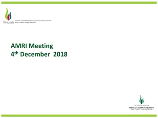 Update on AMRI Meeting - December 2018 and Training Modules Overview