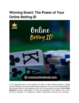 Winning Smart_ The Power of Your Online Betting ID