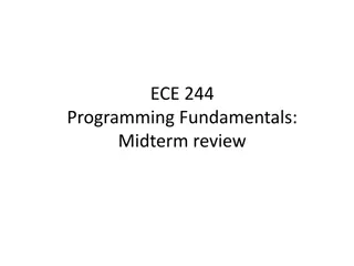 Programming Fundamentals Midterm Review