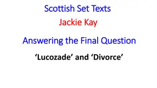 Analyzing Poems: Lucozade and Divorce by Jackie Kay