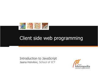 Introduction to Client-side Web Programming with JavaScript by Jaana Holvikivi