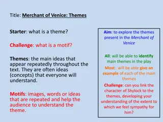 Exploring Main Themes and Sympathy for Shylock in The Merchant of Venice